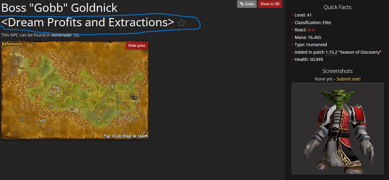 《魔獸世界》設(shè)計(jì)師將考迪克做成地精Boss 放進(jìn)游戲