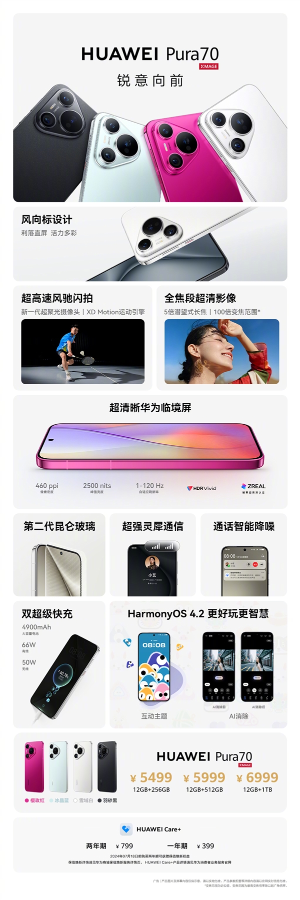 5499元起！華為Pura 70/Pro+正式開(kāi)售：配置看懂
