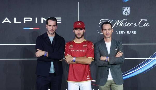 聯(lián)袂出擊，再燃極速激情：H.MOSER&CIE.亨利慕時攜手ALPINE MOTORSPORTS中國首發(fā)疾速者系列圓柱游絲陀飛輪鏤空腕表Alpine限量版