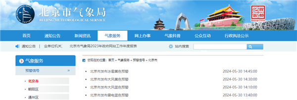 突現(xiàn)狂風(fēng)暴雨！北京連發(fā)雷電大風(fēng)冰雹三預(yù)警：10級(jí)大風(fēng) 冰雹在路上