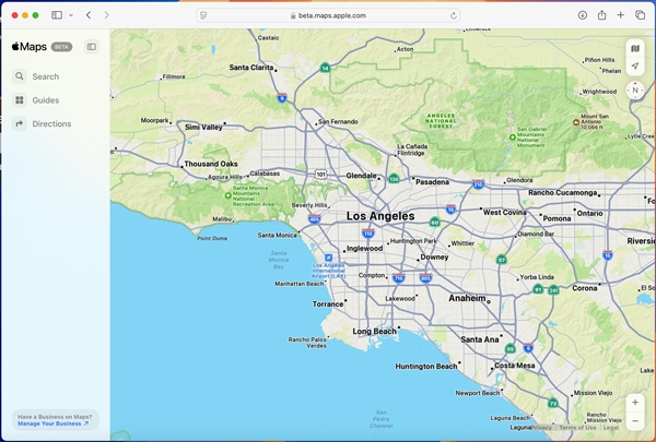 蘋果推出Apple Maps網(wǎng)頁版地圖：兼容Win PC Chrome、Edge瀏覽器