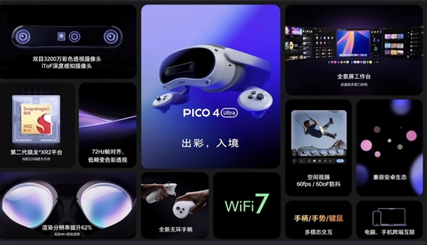 4299元！PICO 4 Ultra正式發(fā)布：蘋果Vision Pro佳平替