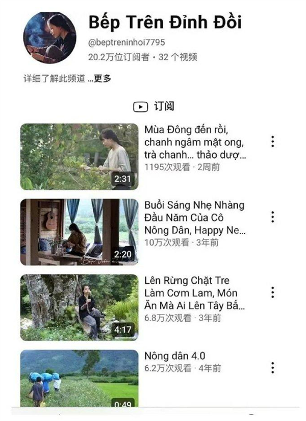 越南模仿李子柒的博主也停更了三年：前段時(shí)間剛回歸