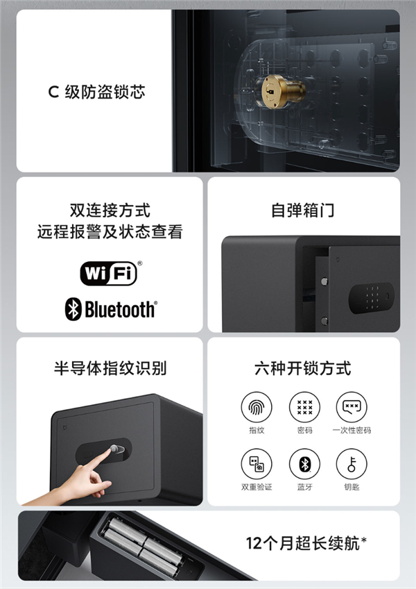 年輕人第一臺保險箱！小米推出米家智能保管箱：649元