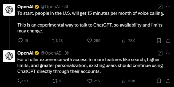 OpenAI又一王炸！ChatGPT可以打電話了：老年機、座機也能用