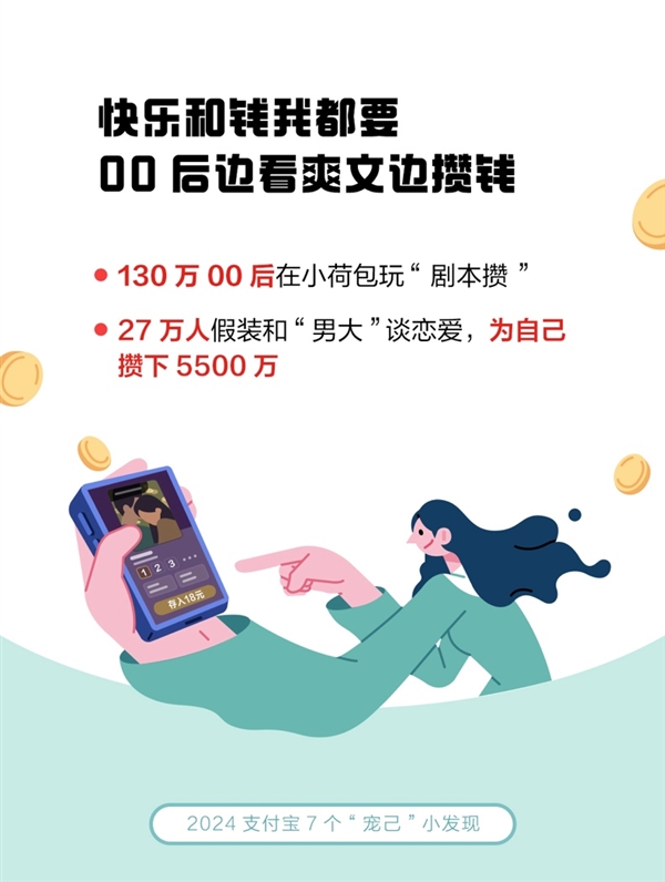支付寶發(fā)布2024年度關鍵詞“寵己”：大批00后在余額寶平均每月攢錢20次