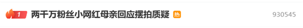 兩千萬粉絲小網紅母親回應擺拍質疑：若真為賺錢會比現(xiàn)在多10倍