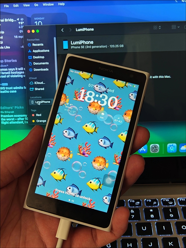 神操作！諾基亞流暢運(yùn)行iOS：iPhone SE 3完美移植至Lumia 1020
