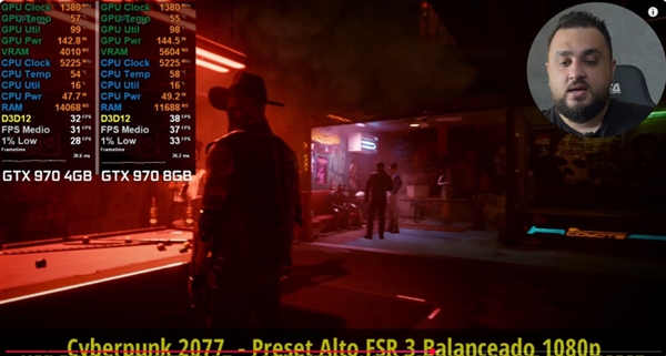 11年前的GTX 970升到8GB顯存游戲?qū)崪y(cè)：比原版快了40%！