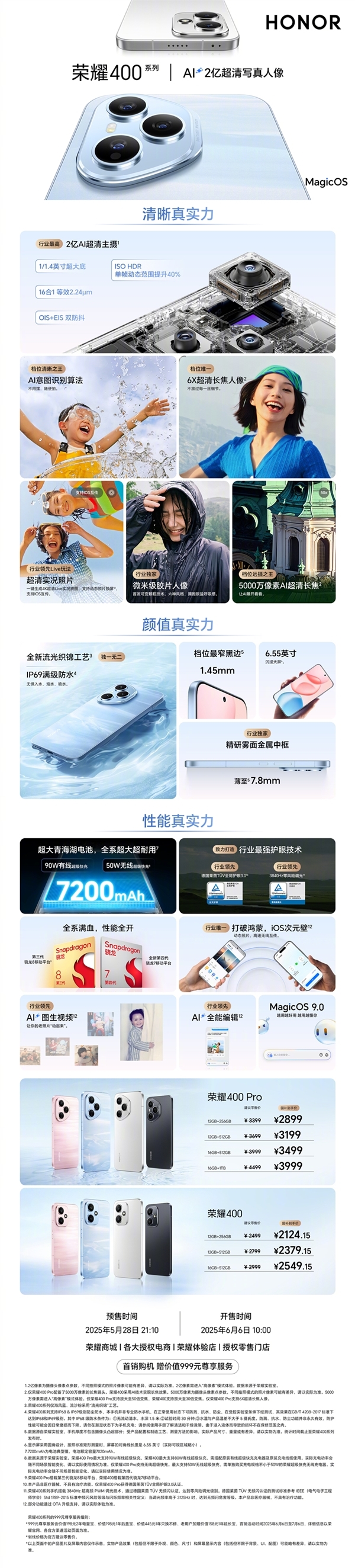 國(guó)補(bǔ)價(jià)2124元起！榮耀400系列全平臺(tái)預(yù)售1小時(shí)同比暴增278%