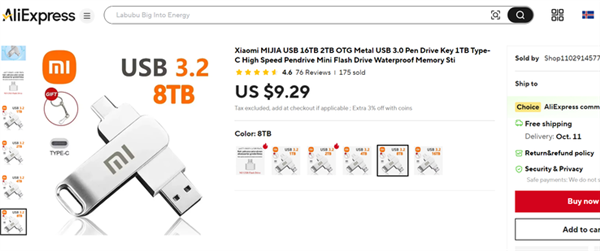 8TB U盤才售價(jià)66元！拆解之后發(fā)現(xiàn)內(nèi)部玄機(jī)：套路實(shí)在太深
