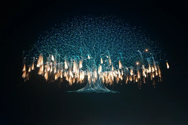 瀏陽無人機煙花秀破世界記錄 馬斯克轉發(fā)相關視頻